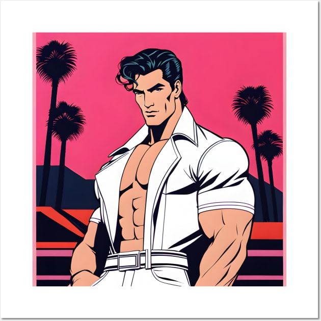 JOCK STUD 80s Nagel Style Wall Art by SNAustralia